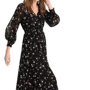 Madewell Backyard Blooms Georgette Midi Dress (S)